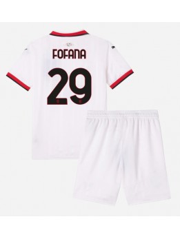 AC Milan Youssouf Fofana #29 Replika Borta Kläder Barn 2024-25 Kortärmad (+ byxor)